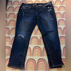 Vigoss Blue Boyfriend Jeans Distressed Stretch